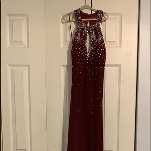 Burgundy Long Dress